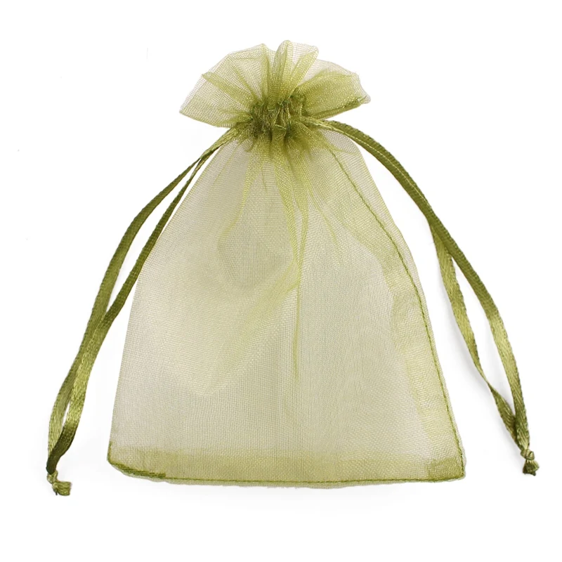 50Pcs/lot 7x9 9x12 10x15 13x18CM Organza Bags Jewelry Bag Wedding Party Decoration Drawable Bags Gift Pouches Jewelry Packaging