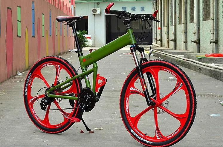 Clearance 26 inch folding frame   26er mountain bicycle man woman bike   21/24/27/30 speed  Hydraulic Disc  brakes 8