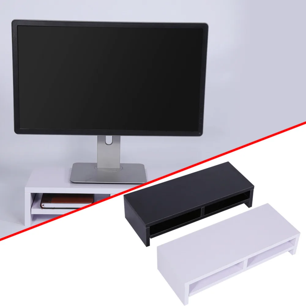 Wood Computer Monitor Riser Over Keyboard Monitor Riser