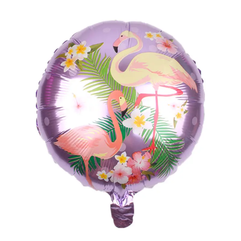 

XXPWJ New 18-inch Round Flamingo Aluminum Balloons Wedding Party Decoration Balloons High Quality DD-007