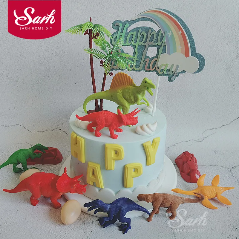 

Dinosaur Tree Egg Collection Cake Decorations Birthday Party Decorations for Baking Cute Gifts