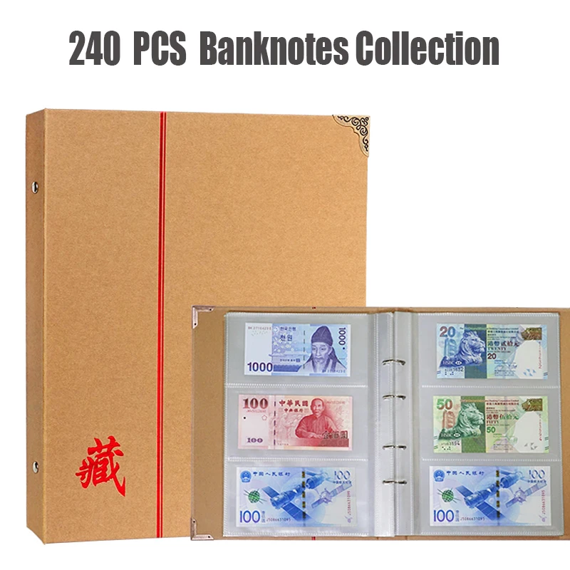 240 держатель банкнот коллекционный альбом 40 листов 80P Защита крафт-обложка бумага для изготовления денежных знаков деньги Коллекционная кн... 240 держатель банкнот коллекционный альбом 40 листов 80P Защита крафт-обложка бумага для изготовления денежных знаков деньги Коллекционная кн...