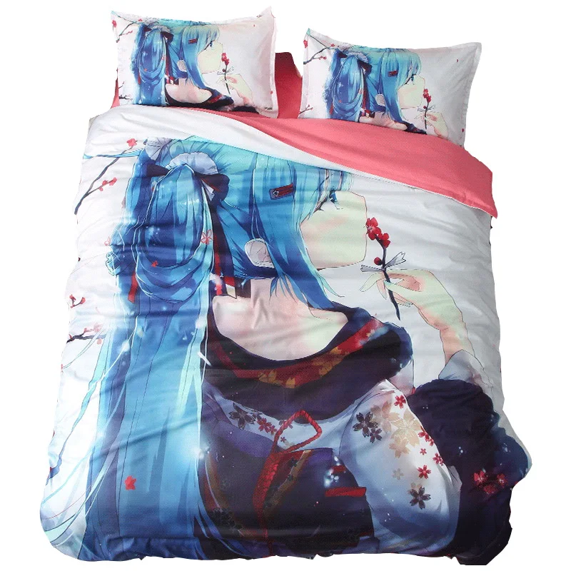 Japanese Anime Girl Sexy Bedding Set Twin Queen King Size Duvet