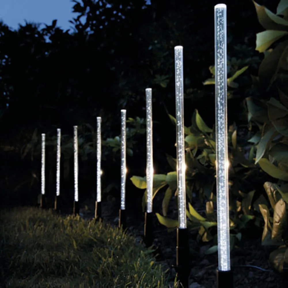 8pcs Lot Led Crystal Bubble Solar Ed Lamps Garden Stick Led Crystal Bubble Solar Ed Lamps