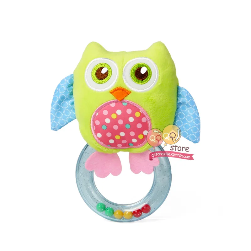 Happy monkey милые плюшевые мягкие детские погремушки колокольчики новорожденного подарок звуковой сигнал игрушки для детей бусинка для маленьких детей; Размеры 0-12 месяцев - Цвет: Green Owl