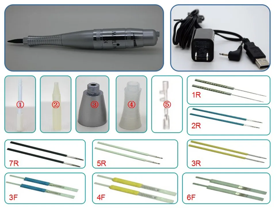 200 шт стерилизованные 3R Merlin иглы татуировки для постоянного макияжа Biotouch Merlin тату-машинок