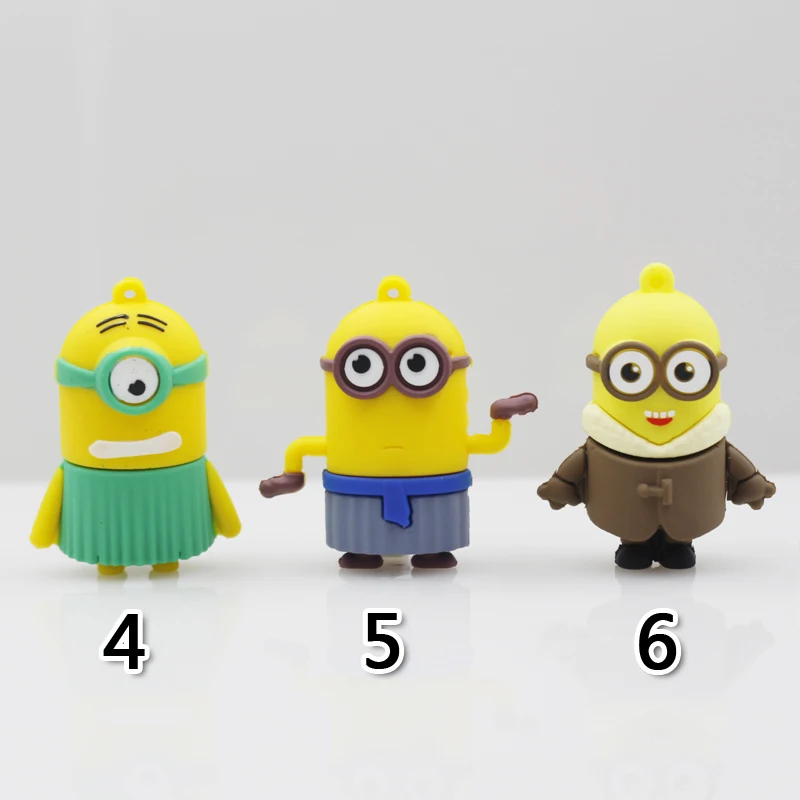 Amthin USB флеш накопитель Миньоны 64G 32G 16G 8G 4G 3 Гадкий я Флешка 64g карта памяти U диск