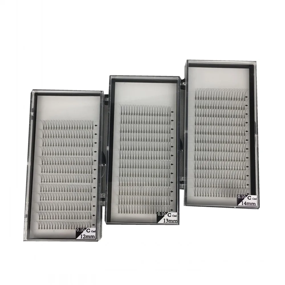 3 Trayslot Charming 3D Eyelash C and D Curl Long Silk Grafted Lash False Mink Eyelash Extensions Russia Volume 100% Handmade (2)