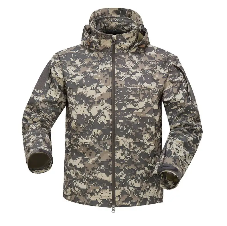 Мужская тактическая куртка-бомбер военные камуфляжные флисовые пальто Мужская Верхняя одежда Армейский Камуфляж Водонепроницаемая ветровка одежда плюс размер 3XL - Цвет: ACU