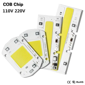 

COB Chip Led Light AC220V 110V Integrated Lamp 30W 50W No Flick + Smart IC Drive Floodlight White / Warm Projector DIY Spotlight