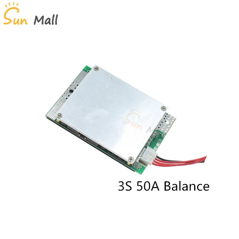 3S 50A BMS модуль/плата с балансом 12V литиевая батарея Защитная плата|Аксессуары для