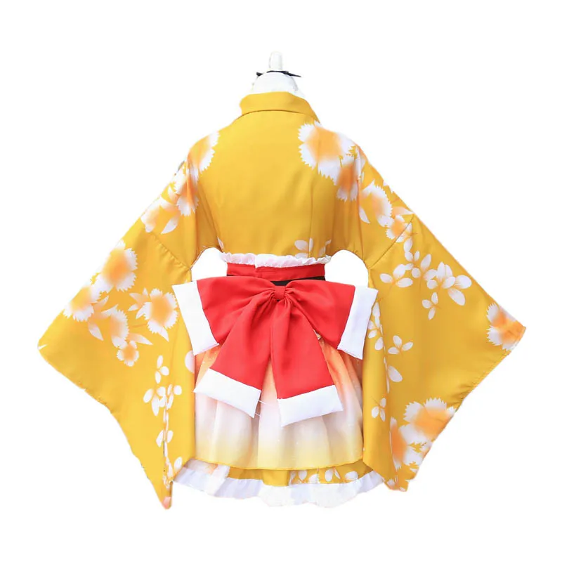 Костюмы ROLECOS для косплея из аниме Love Live костюмы Рина хошизоры юката желтое кимоно