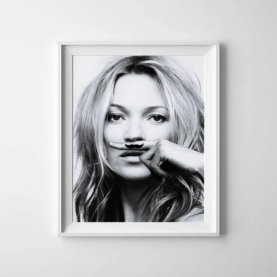 Canvas Kate Moss Art Print Poster