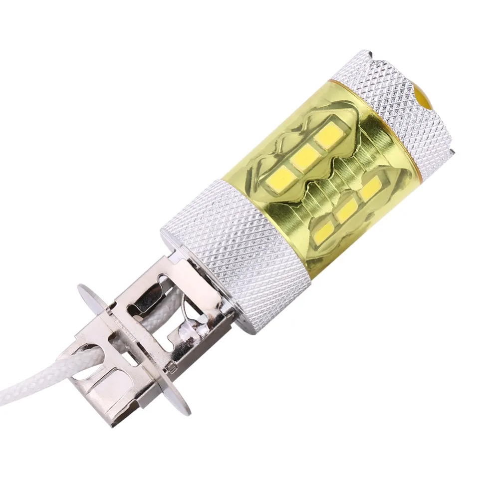 1 пара/2 шт 12-24 в 80 Вт H3 16SMD светодиодный желтый автомобильный противотуманный фонарь лампы