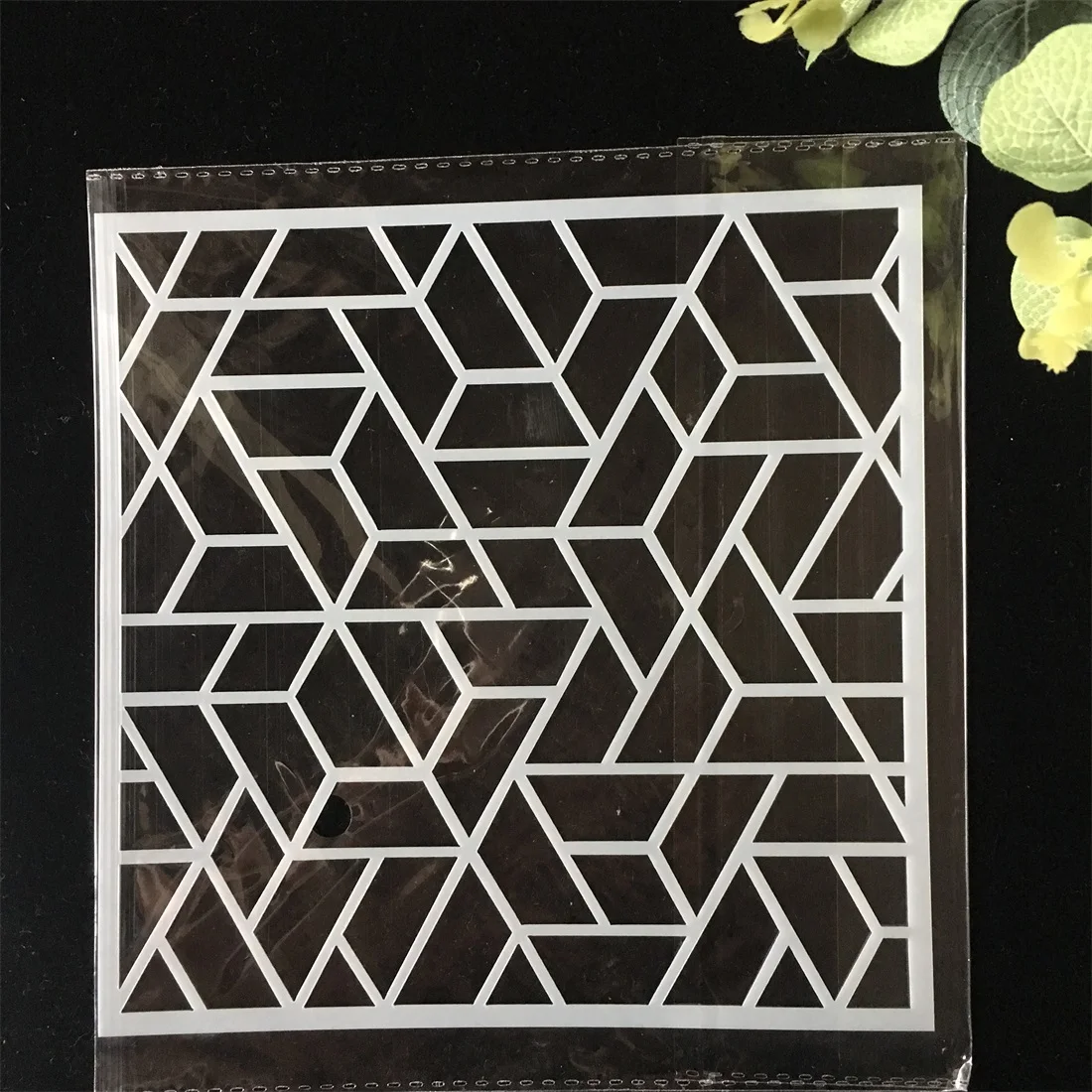 

Plastic 5.9inch Hollow Line DIY Layering Stencils Wall Painting Scrapbook Coloring Embossing Album Decorative Card Template