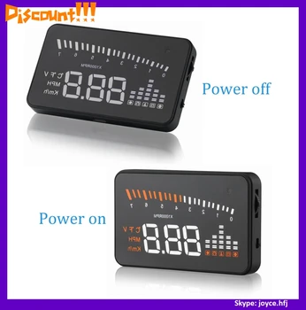

X5 Car HUD Head Up Display 3'' Auto Overspeed Warning Windshield Project Alarm System OBDII OBD 2 Interface Auto HUD Projector