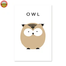 Цифровая картина маслом мультяшная сова