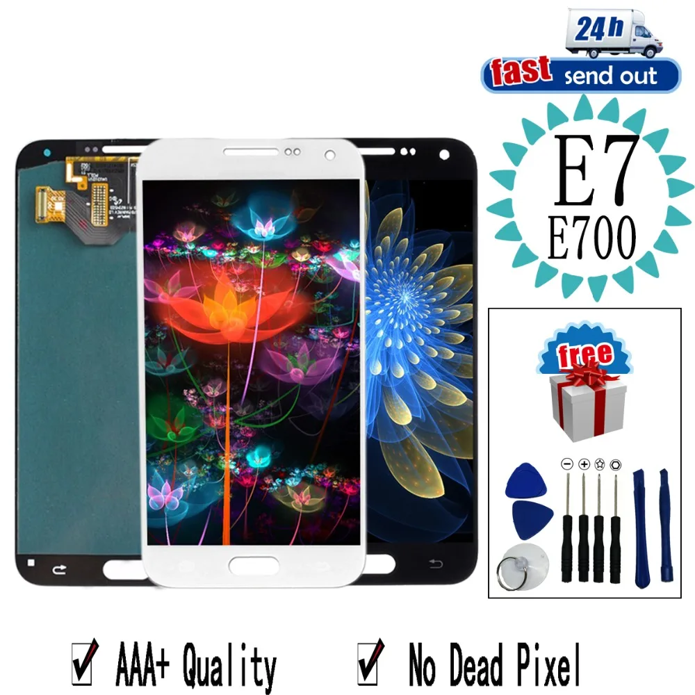 AMOLED ЖК-дисплей для SAMSUNG GALAXY E7 E700 E7000 сенсорный экран протестированный дигитайзер в