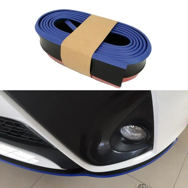 2,5 м автомобильный протектор передний бампер для губ сплиттер автомобильный стикер комплект кузова спойлер на бампер резиновый двойной цвет Автомобильный Стайлинг