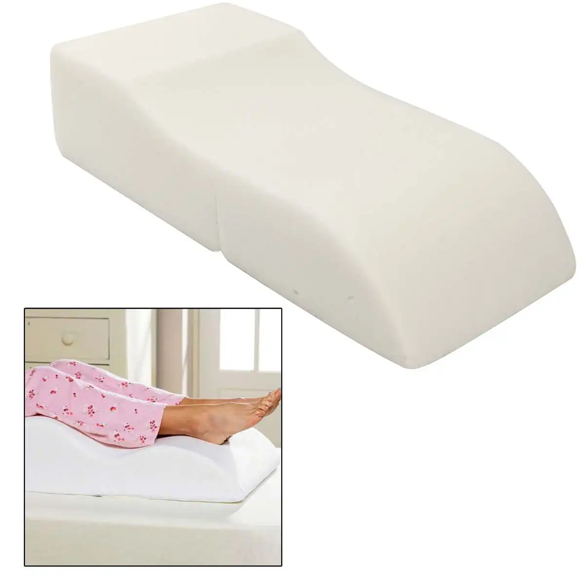 

S Shape Sponge Portable Travel Footrest Leg Raiser Pillow Plane Train Body Bed Foot Rest Relax Support Pillow Pad Massage Pillow