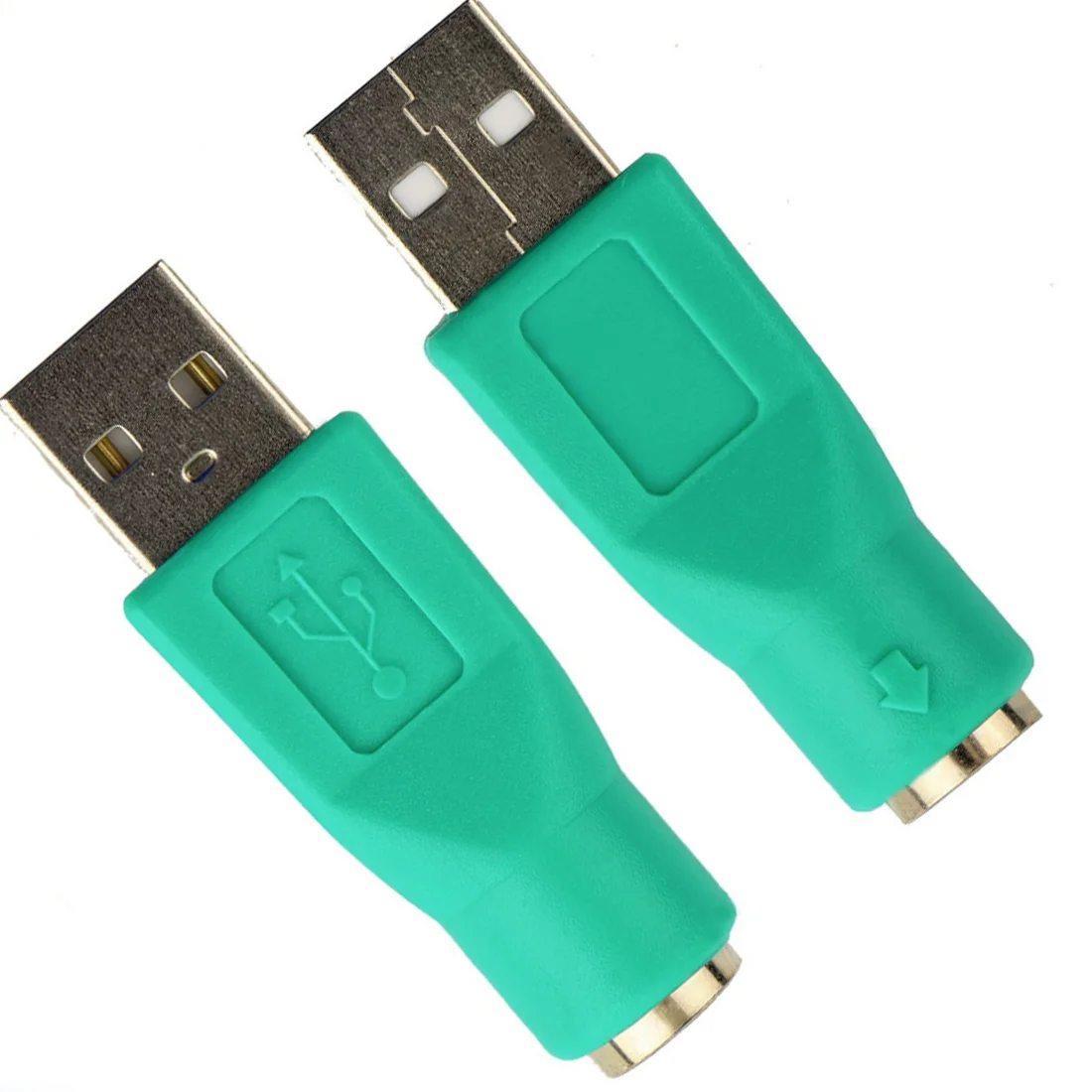 Centechia зеленый USB к PS2 интерфейс конвертер PS/2 к USB адаптер голова к U порты и разъёмы USB переключатель клавиатуры разъем для мыши