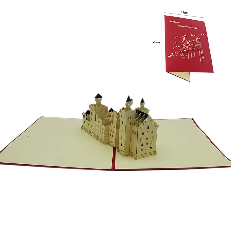 Высокое качество рождественские подарки Поздравительная открытка 3D Ручная работа бумага на заказ поздравительные открытки сувениры открытки лазерные свадебные приглашения - Color: 1