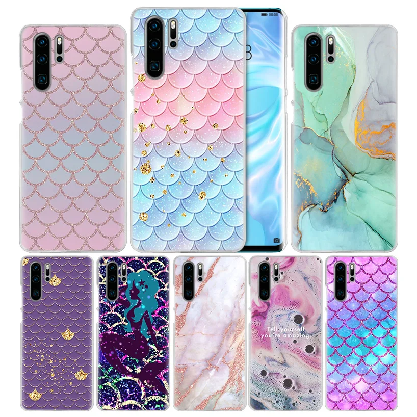 

Marble Scale Printing Case for Huawei P20 P30 P Smart 2019 Nova 4 3i P10 P9 P8 Mate 10 20 lite Pro Mini 2017 Hard PC Phone Cover