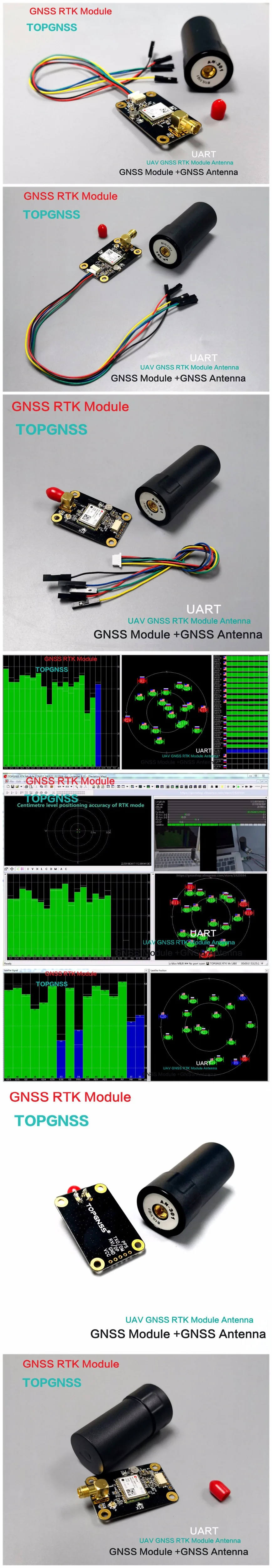 TOPGNSS UAV UGV GNSS RTK Module  ublox m8p 12_