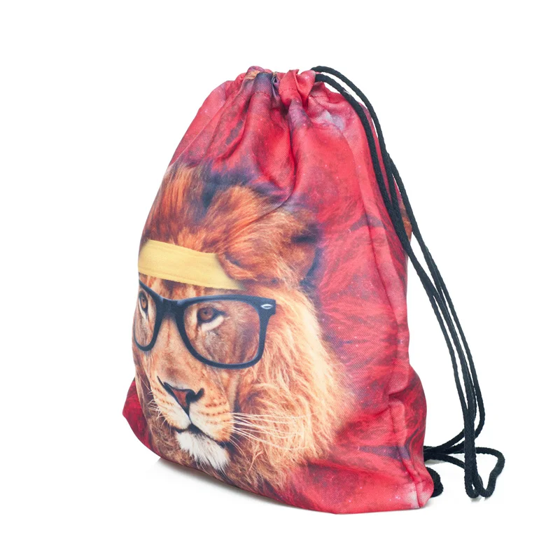 Aosbos спортивная сумка на шнурке, спортивные сумки для женщин и мужчин, спортивные сумки для фитнеса, гимнастический рюкзак, уличная тренировочная походная Сумка для кемпинга - Цвет: lion