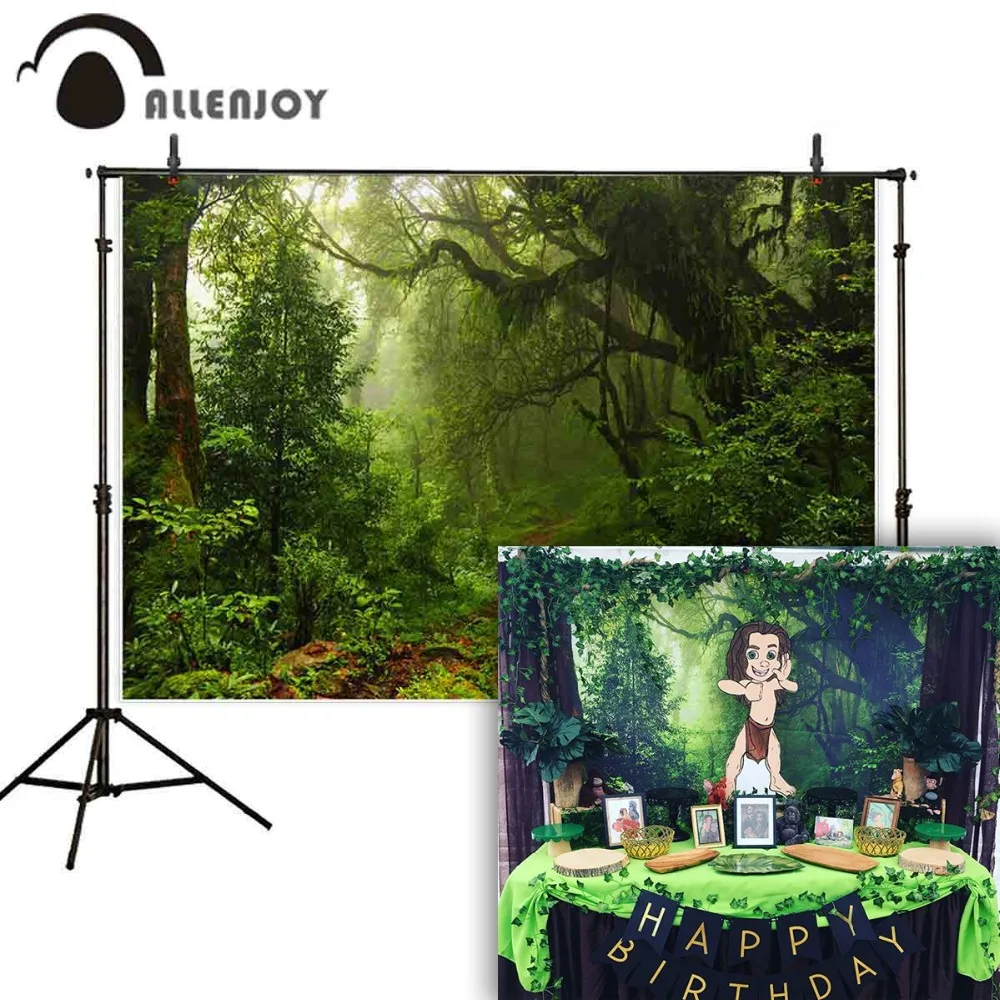 

Allenjoy Christmas backdrop forest green natural wonderland portrait professional photographic background for photo studio