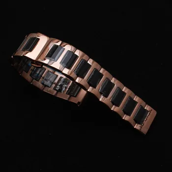 

Watchbands 16mm 18mm 20mm 22mm High Quality Ceramic Watchband white black fit Diamond Watch ladys watches Bracelet metal buckle