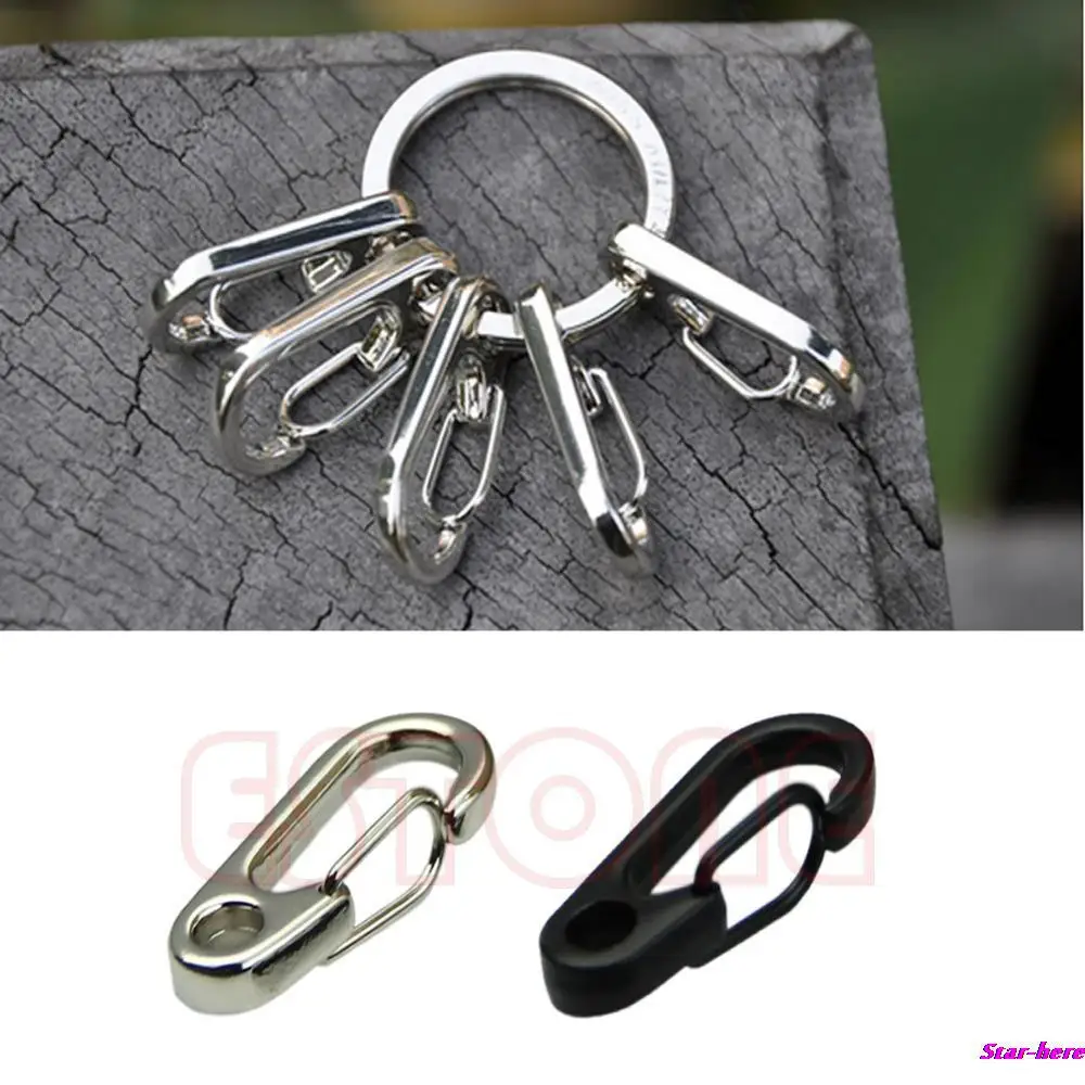 10Pcs Lot Spring Hook Clip Snap Shackle Stainless Steel Key Chains Clasps Style Fast Hook