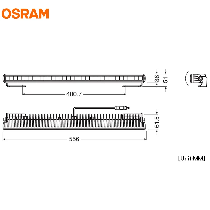 OSRAM Светодиодная панель SX500-SP светодиодный DL107-SP 45 W 556 мм свет крючок 6000 K холодный синий свет пятно луча+ 370 м тонкий дизайн 5000 h жизни