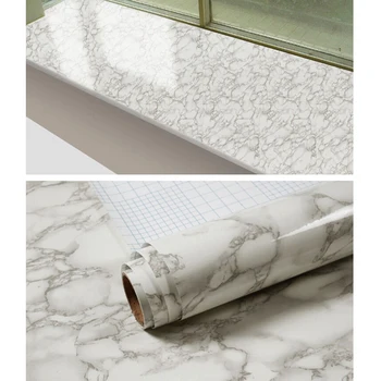 

1.22x5m Marble Contact Paper Gloss Vinyl Film Decorative countertop Adhesive marble sticker paper Marble Look Waterproof