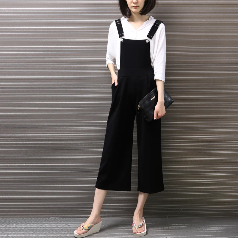 Collegio Nero Globale Pantaloni Palazzo Pantaloni Per Le Donne A Vita Alta  Spandex Estate Street Style Nero Ritagliata Pantaloni|trousers for  women|over trouserscropped pants - AliExpress