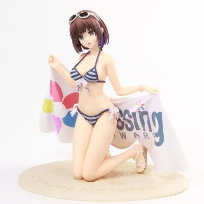 

Anime Saenai Heroine No Sodatekata Sexy Kneeling Swimsuit Katou Megumi PVC Action Figure Collectible Model Toy With Box 17.5cm