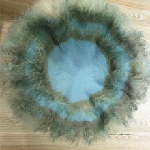 Круговой диаметр 60 см мягкая шерсть чувствовал руно реального Чистая шерстяная корзина наполнителя писака новорожденных Подставки для фотографий