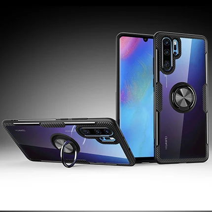

Hard Case Tempered lens Case Invisible Finger Ring Cover Case for Huawei P30 P30Pro Mate20 Mate20pro P20 P20Pro P20lite