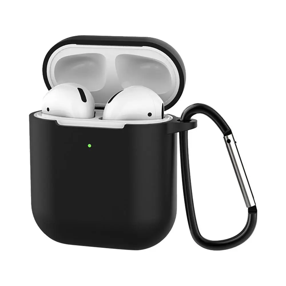 Силиконовый чехол для AirPods с защитой от потери, защитный чехол для Apple AirPods 2 с заушником и без заушника - Цвет: A