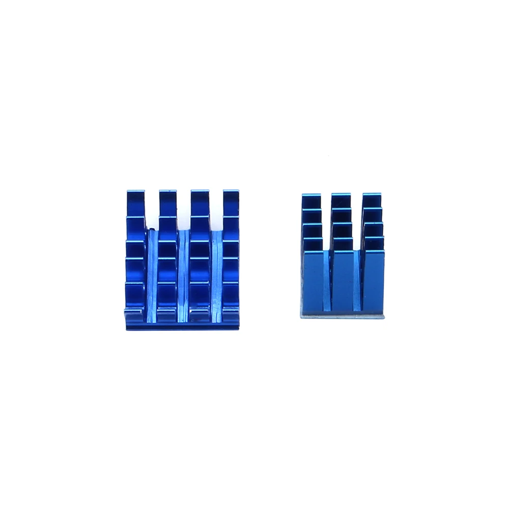 1 Набор из 2 шт. синий Raspberry Pi радиаторы кулер Алюминий с клей радиатора комплект для охлаждения Raspberry Pi 3/2 Модель B