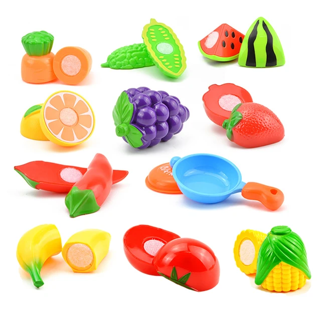 Kids Kitchen Fruit Vegetable Food Pretend Role Play Cutting Set Toys  Affordable 