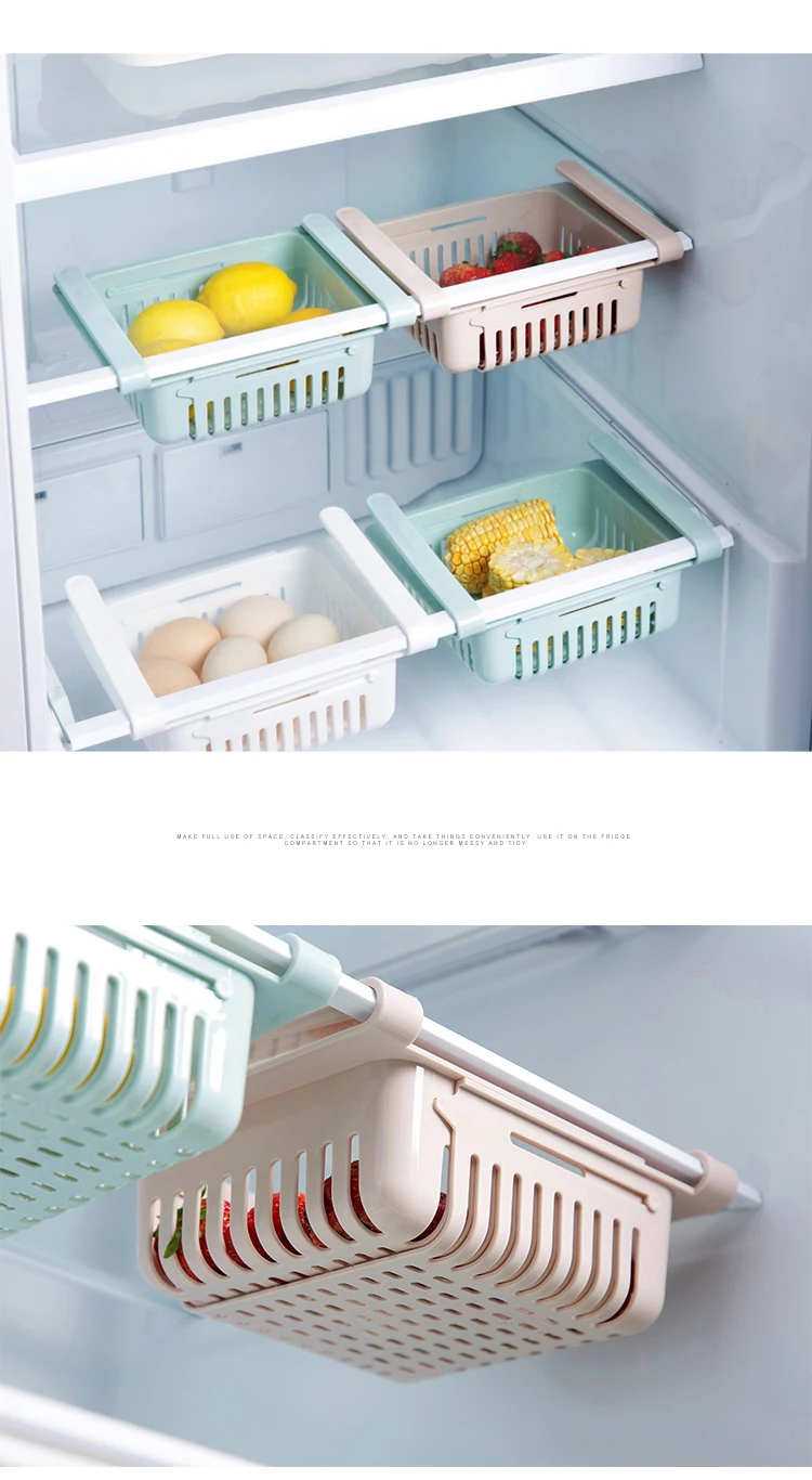 Kitchen Refrigerator Storage Box Fresh Spacer Layer Storage Rack