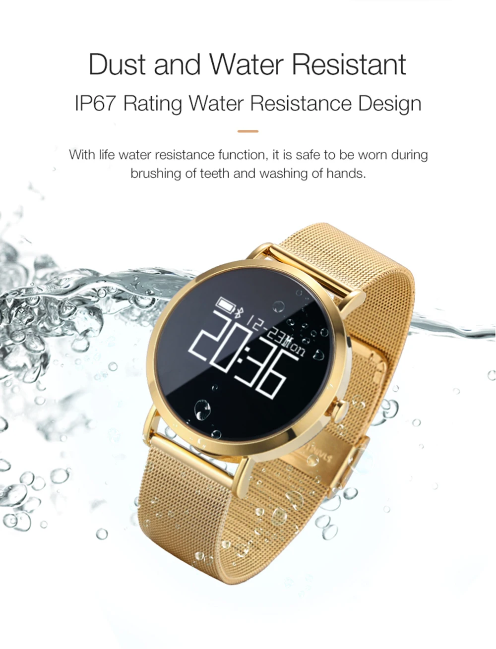 CV08 Heart-rate Smart BT Sport Wristband Calls Notification Activity Sleep Monitor for iPhone 8 Plus Samsung S8+ iOS8 Android