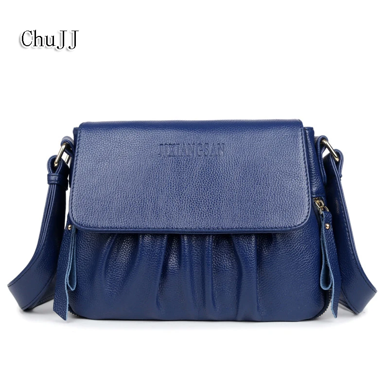

Hot Sale Genuine Leather Handbag Women Bags Vintage Female Soft Leather Flap Bags Shoulder Crossbody Bag Messenger Bag
