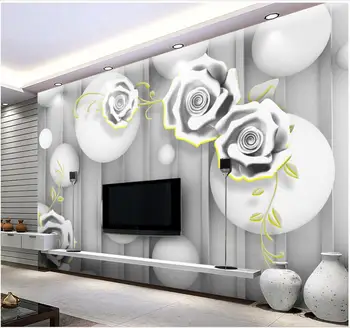 

Custom 3d photo wall murals Wallpaper 3D cloth carving rose mural TV Background Wall paper livingroom Decorative photo wallpaper