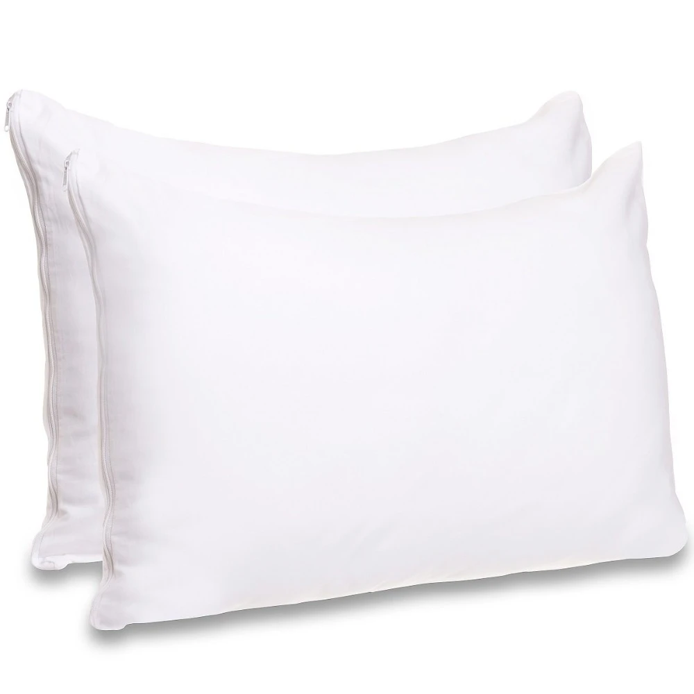 50x50cm 50x70cm Waterproof Pillow Protector Set Of 2 Pillowcase Anti Mites Bed Bug Proof Zipper Pillow Cover Allergy Pilow Cover Pillow Case Aliexpress