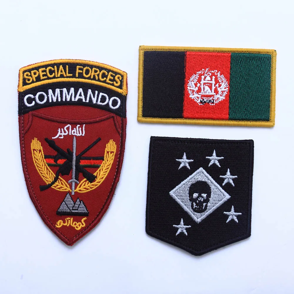 TSNK военные энтузиасты вышивка патч армейский Тактический бейдж "MARSOC/ODA" набор маленький размер - Цвет: Черный