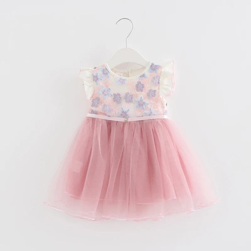 Летнее платье принцессы с круглым отложным воротником в винтажном стиле для маленьких детей; хлопковое праздничное платье принцессы с цветочным принтом для девочек; Одежда для новорожденных; От 0 до 2 лет