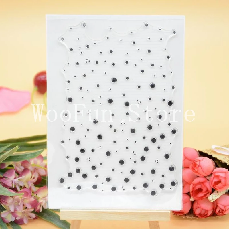 

Dot Background Rubber Clear Stamp for Card Making Decoration and Scrampbooking