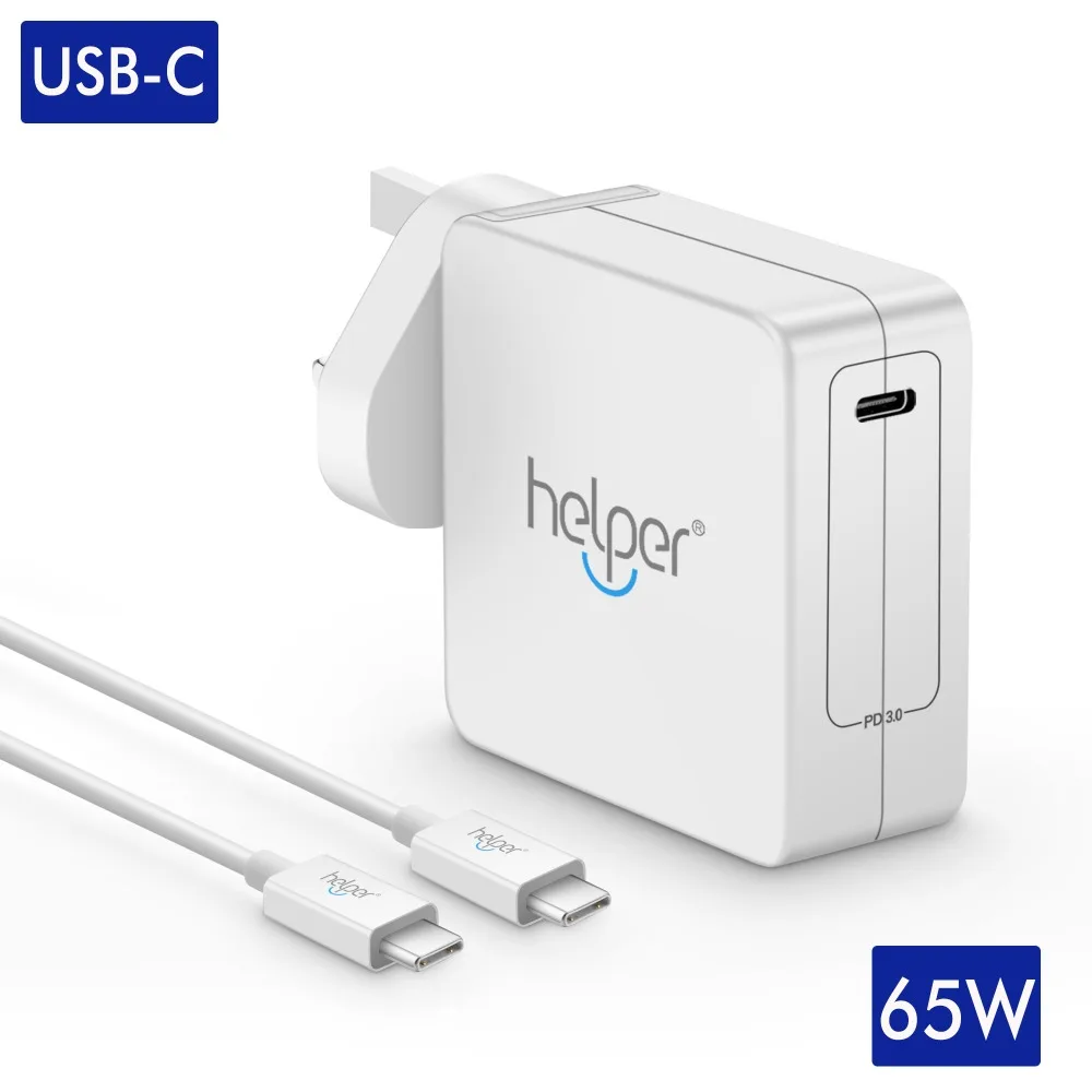 

USB Type C PD3.0 Quick Charger Adapter Charger for MacBook/Pro, Thinkpad X1 Dell Xiaomi Matebook and more USB-C devices